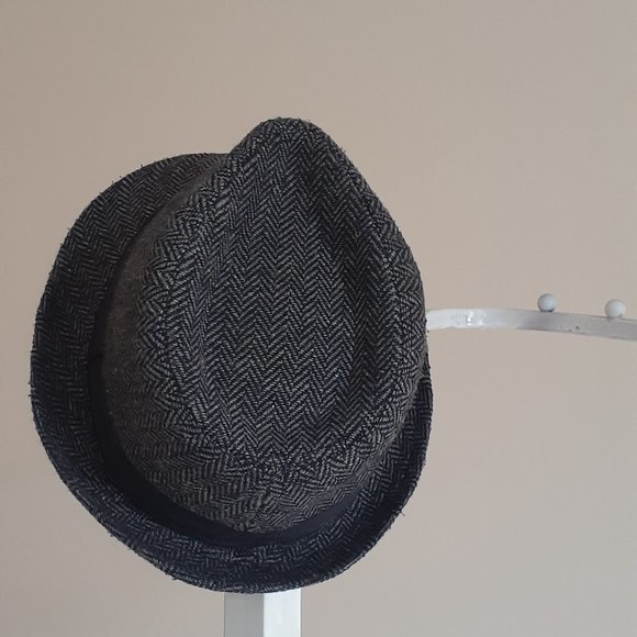 Toddler Fedora charcoal tweed black band - Picture 6 of 7